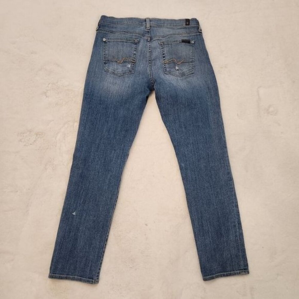 7 for all mankind josefina skinny boyfriend blue jeans size 27 - Picture 11 of 16